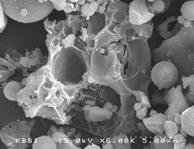 SEM micrograph of the as-received coal fly ash.