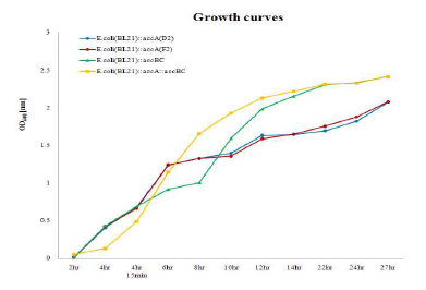 재조합 바실러스 생장 곡선