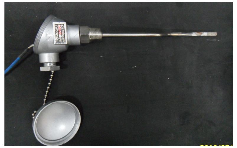 Photograph of K-type thermocouple