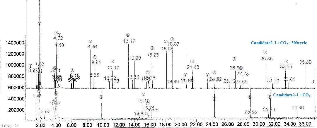 Candidate 2-1+CO2 수용액의 열화 생성물