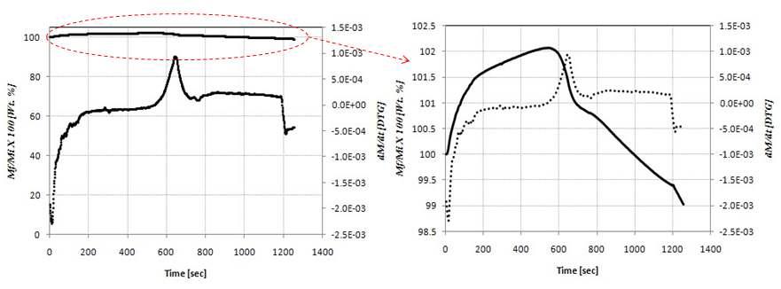 TGA & DTG (50℃/min, 6mm~150㎛) – 영흥