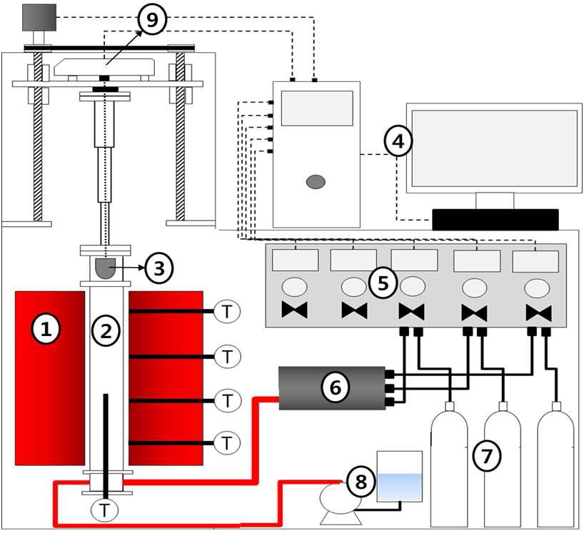 Schematic diagram of TGA