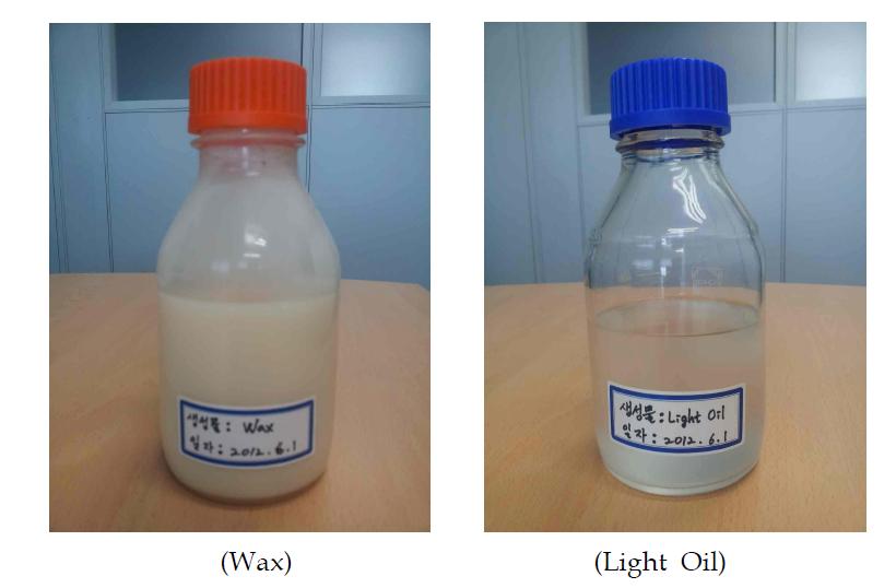 2차운전 FT 반응기 생성물 Wax 및 Light Oil