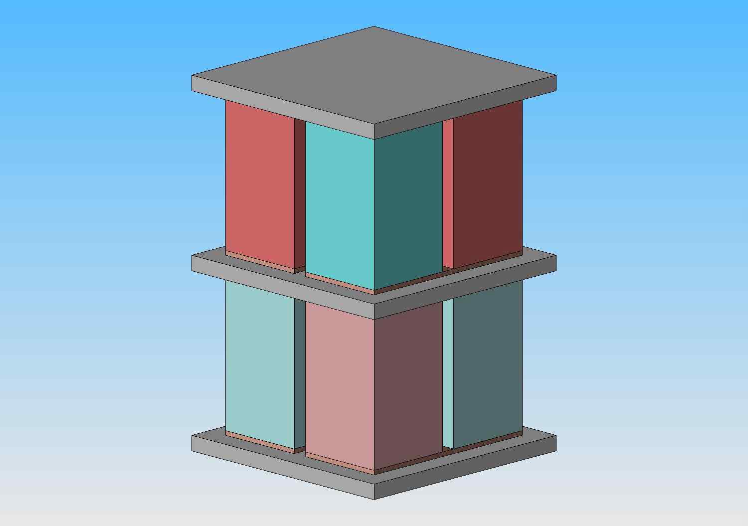 cascade-type thermoelectric module 개략도