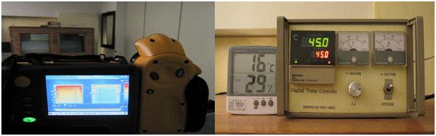 측정 모습 및 온도설정(ΔT 29℃)