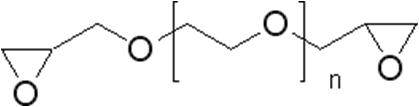 Poly(ethylene glycol) diglycidyl ether (PEGDE)의 구조