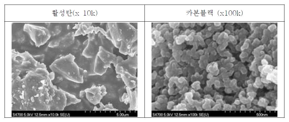 활성탄과 카본블랙의 미세구조