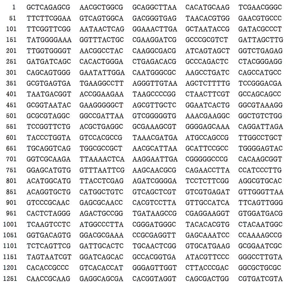 16S rDNA nucleotide sequence of Methylobacterium sp. HJM27.