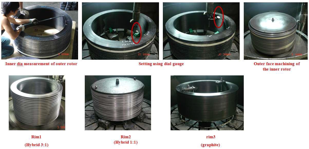 와인딩 공정이 끝난 복합재 로터의 외경 가공