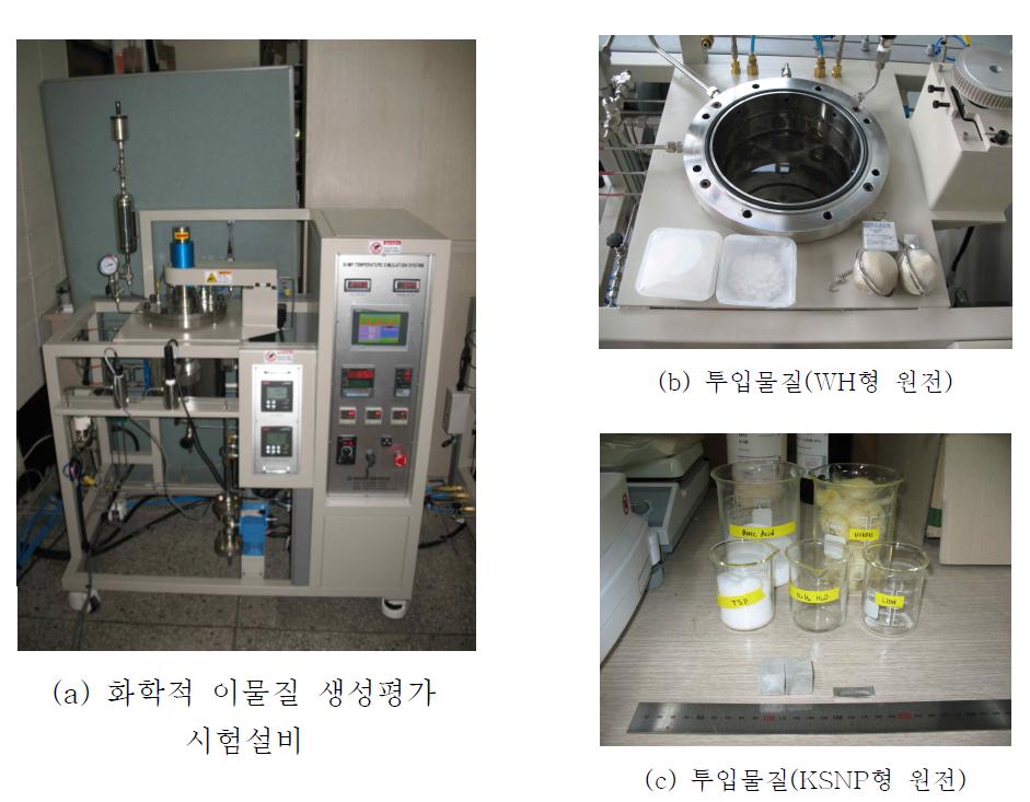 화학적 이물질 시험설비 및 투입물질