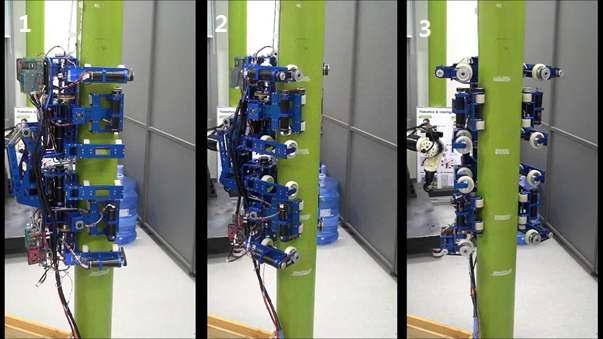 배관 이동 로봇 회전 실험