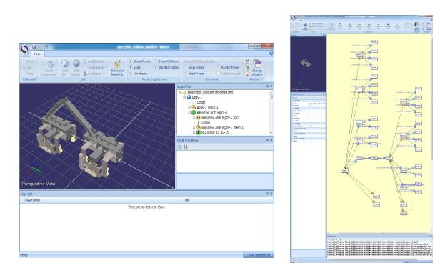 Robotics™ rBuilder의 Model View(좌)와 Diagram View(우)