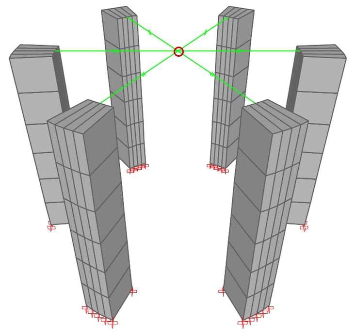 지지 기둥의 FEM 3D모델