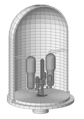 원자로를 포함한 원전격납구조물의 FEM 3D모델