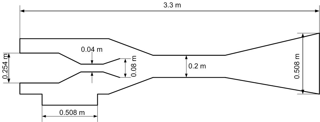 유동해석에 이용된 TVR 주요 부위 크기