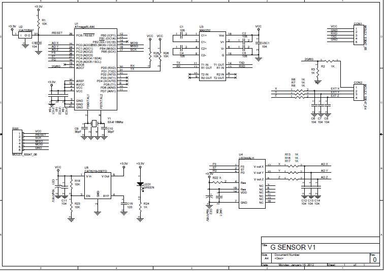 Circuit Drawing for g-Sensor