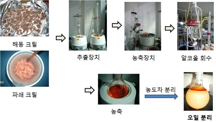 그림 12. 크릴오일 추출 모식도