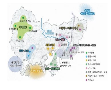 동남권 산업분포도