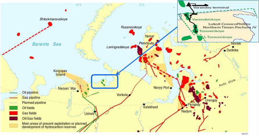 러시아 북극지역 석유?가스전
