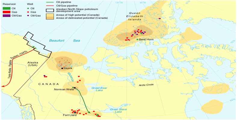 캐나다 북극지역 석유?가스 매장지역