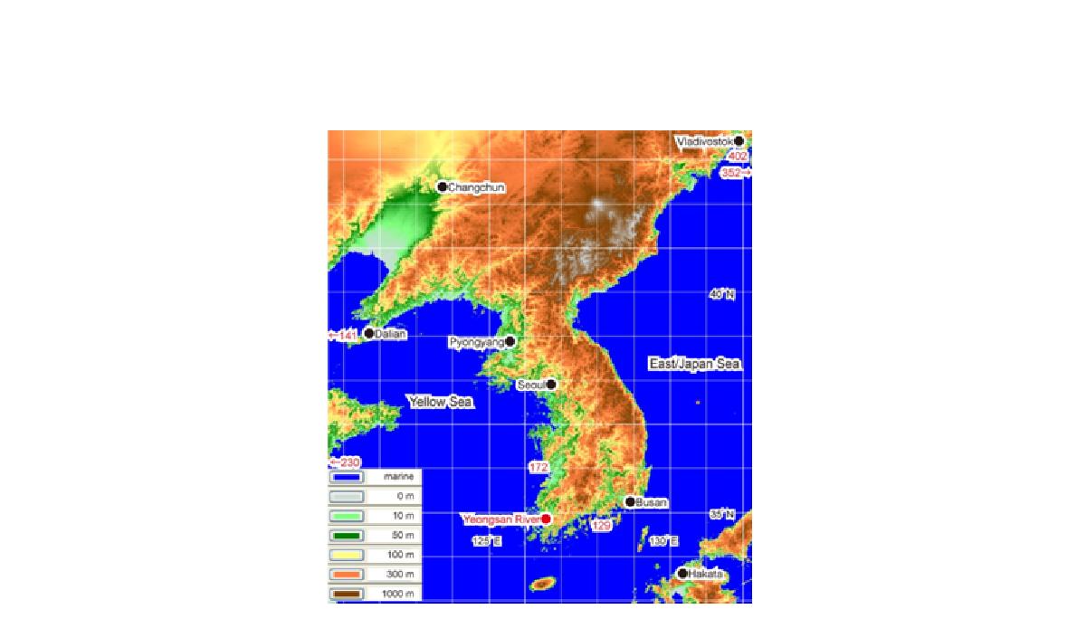 한반도 주변의 지도 및 선행연구