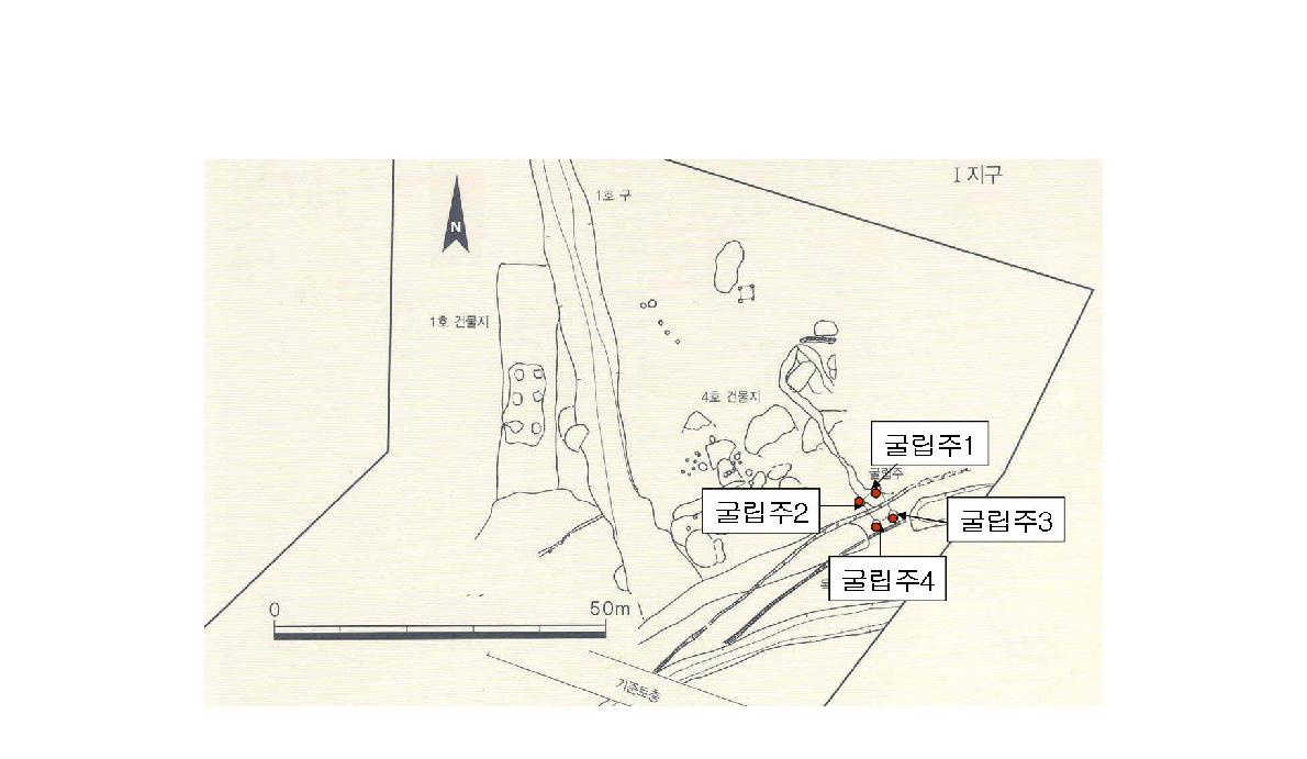 울산 반구동 Ⅰ지구 소나무 굴립주 위치