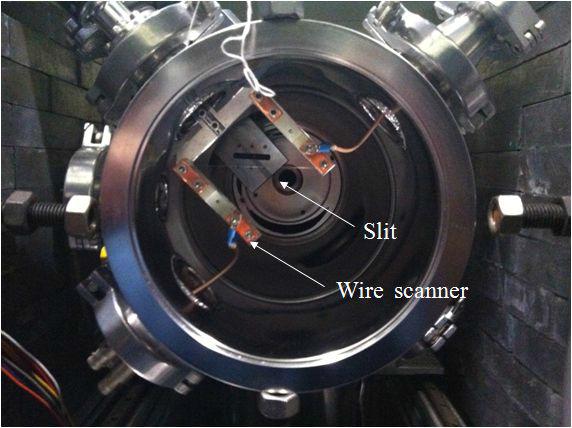 빔 라인에 장착된 slit-wire시스템