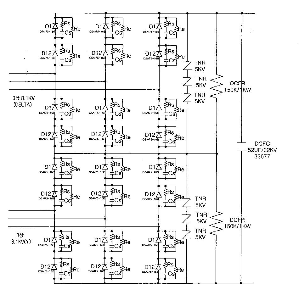 NBI extraction grid 전원의 rectifier tank회로도