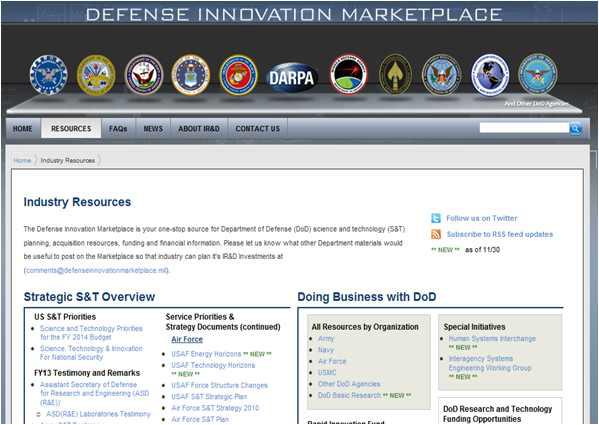 미국 국방성의 Innovation Marketplace
