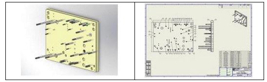 그림 3.2.45 공압보조제동패널 기본 및 상세설계 도면
