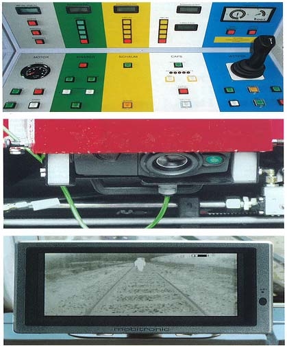 그림 51. 화재구난 특수차량의 특수기능 소방장치 컨트롤 패널(상), 열감지 카메라(중), 모니터(하)