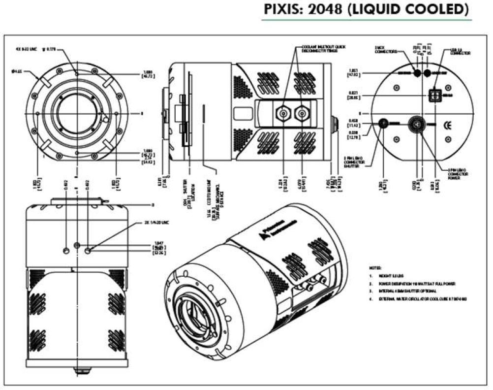 Princeton Instruments PIXIS 2048B의 규격 및 제원