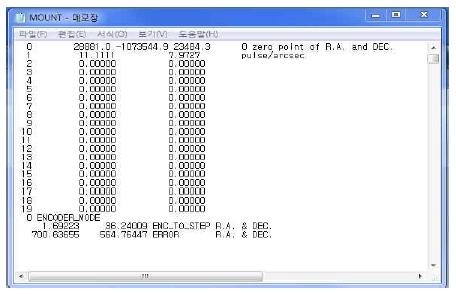 MOUNT.inp 마운트 파일
