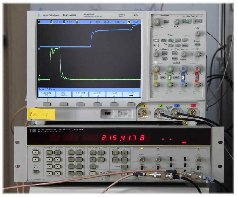 PDU T2 지연 신호 측정값 과 파형(START)