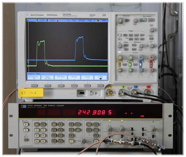 PD-ET-2 지연 신호 측정값과 파형