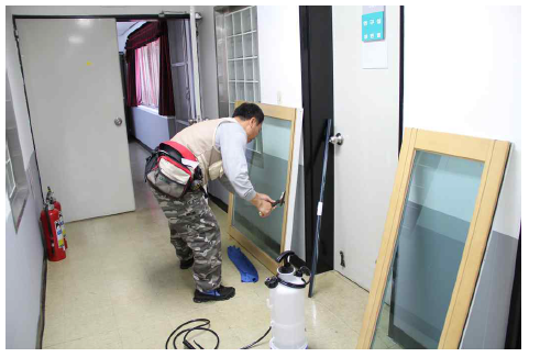 연구관리동 2층 연구실 필름시공
