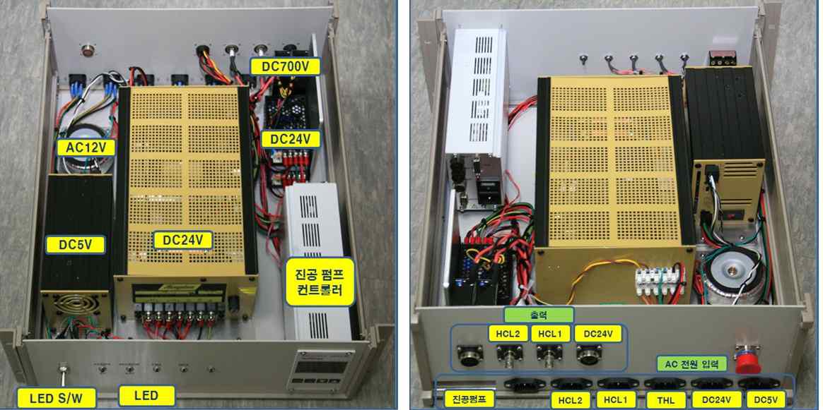 IGRINS 검교정부 power supply 앞(좌)과 뒷(우)모습