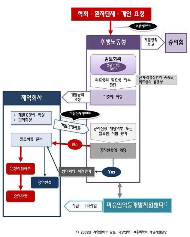 일본에서의 허가 초과 의약품의 개발 과정