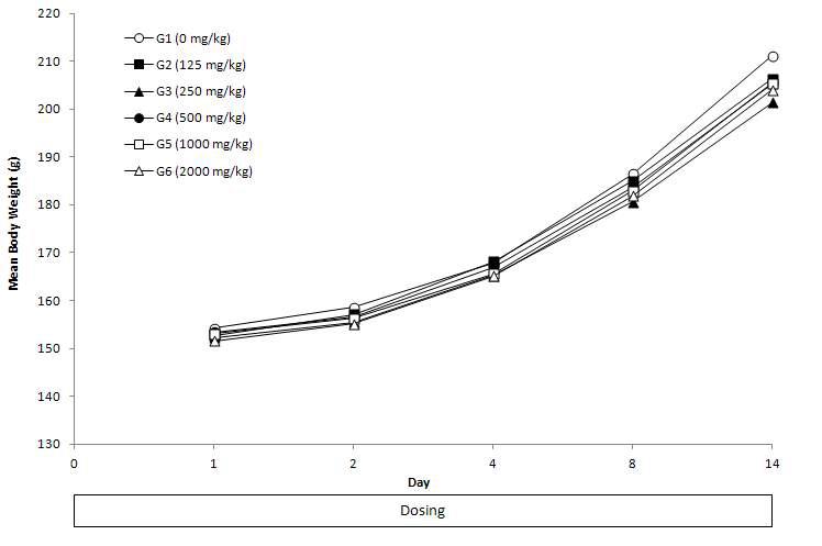 Mean Body Weight of Male