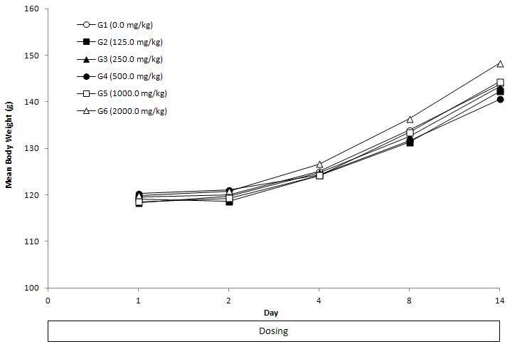 Mean Body Weight of Female