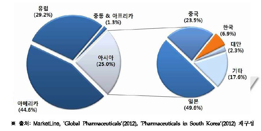 국내·외 제약시장 지역별 세분화