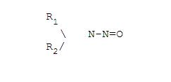 Chemical structure of NDMA