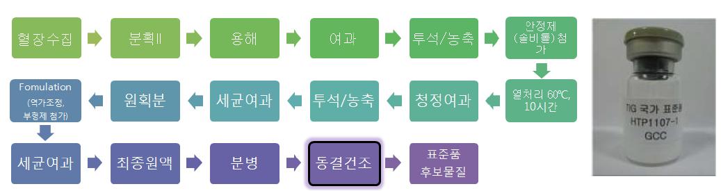 후보물질 제조공정 및 완제품 형태