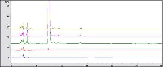 Related substances chromatogram of Hexobarbital