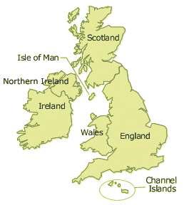 England, Northern Ireland, Scotland, W ales in UK