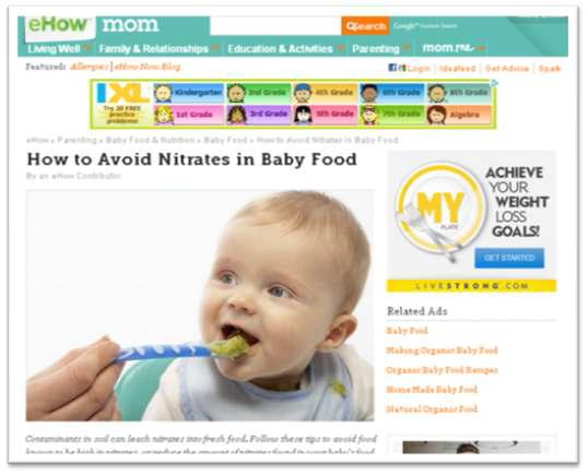 eHow mom How to A void Nitrates in Baby Food?