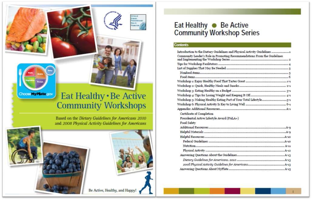 미국의 Eat Healthy • Be Active Community Workshops 및 내용