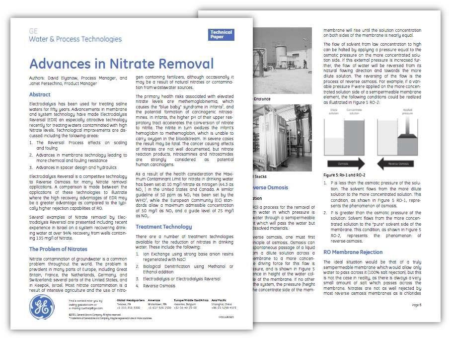 질산염 제거기술에 대한 technical paper