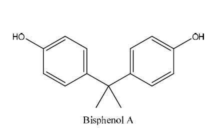 Bisphenol A의 구조.
