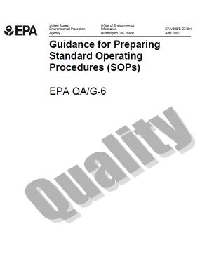 미국 EPA SOP 가이드라인